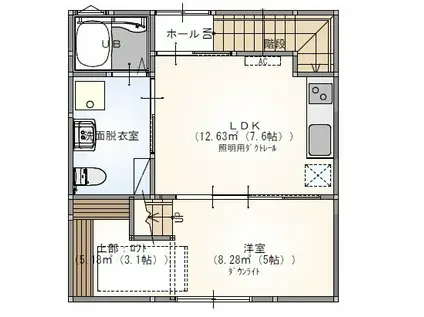 S.A.BOX御薗宇(1LDK/3階)の間取り写真