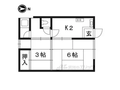 シオン荘(2K/2階)の間取り写真