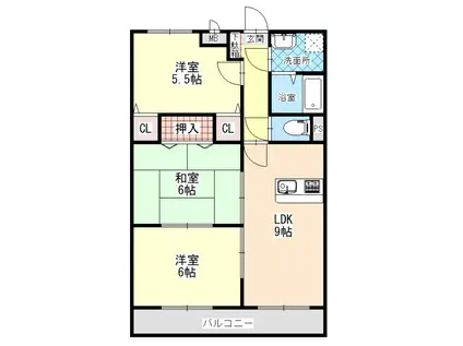 アルファ(3LDK/1階)の間取り写真