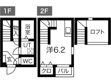 グランステート上名古屋(ワンルーム/1階)の間取り写真