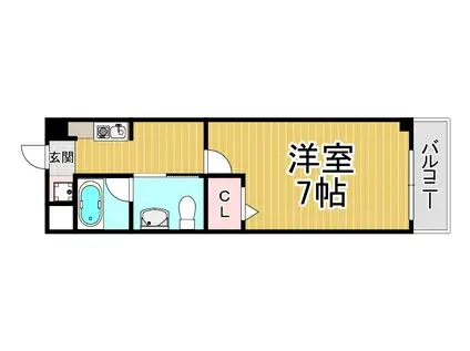 ヴィラ前田(1K/2階)の間取り写真