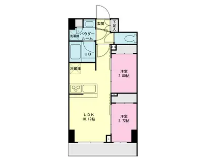 プライムネクサス平和の森公園(2LDK/4階)の間取り写真
