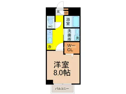TU CASA KEIWA(1K/7階)の間取り写真