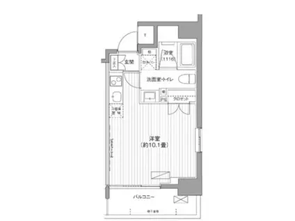 ティーカワサキ(ワンルーム/2階)の間取り写真