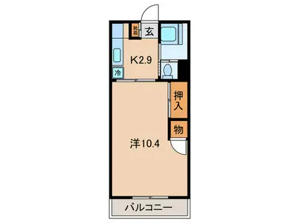 日吉第五コーポ別館(1K/5階)の間取り写真