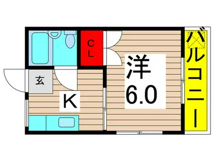 田中マンション(1K/1階)の間取り写真