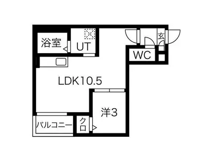 JACK KANSEIIII(1LDK/2階)の間取り写真