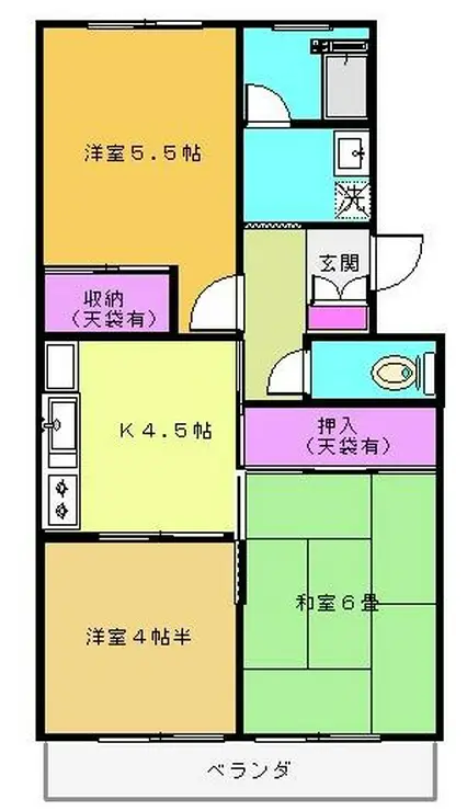 ニューパークマンション 2階階 間取り