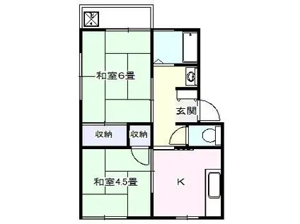 コーポ小川(2K/2階)の間取り写真