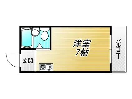 大宝上小阪CTスクエア(ワンルーム/4階)の間取り写真