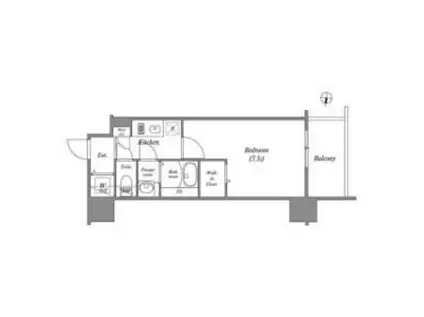 エスリード新栄マルス(1K/3階)の間取り写真