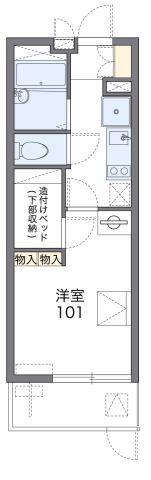 レオパレスサルース(1K/1階)の間取り写真