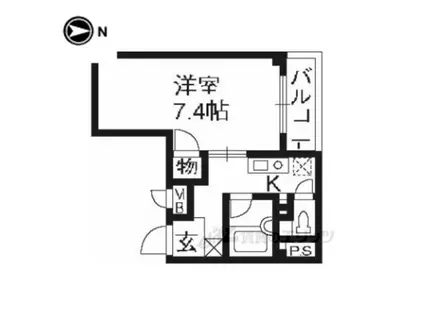 STABLE万寿寺(1K/2階)の間取り写真