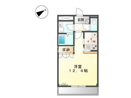 CLAIRE(ワンルーム/2階)の間取り写真