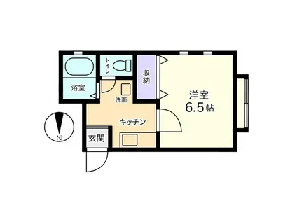 信開セルーラ南四ツ居(1K/2階)の間取り写真