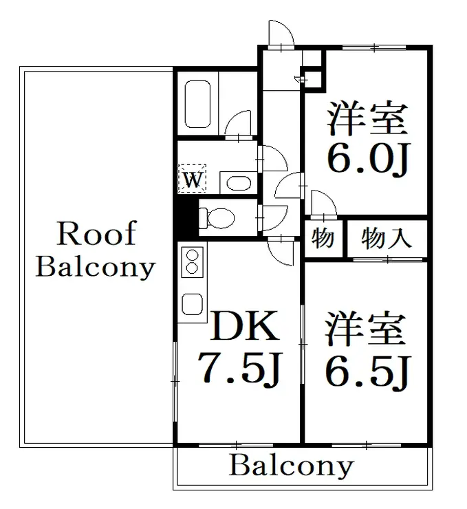 長興新中野マンション 5階階 間取り