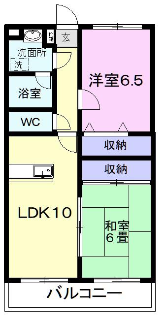 グランTEAO(2LDK/2階)の間取り写真