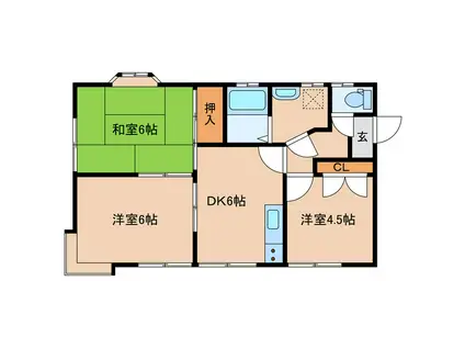 ル・ミエール早鈴(3DK/1階)の間取り写真