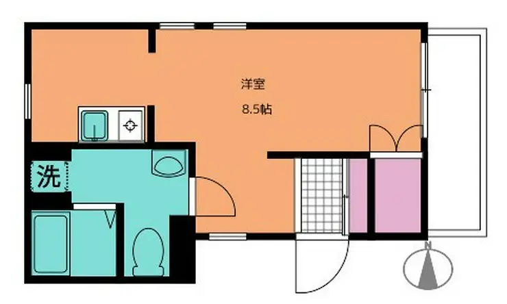 サンケンパレス府中宮西パート5 2階階 間取り