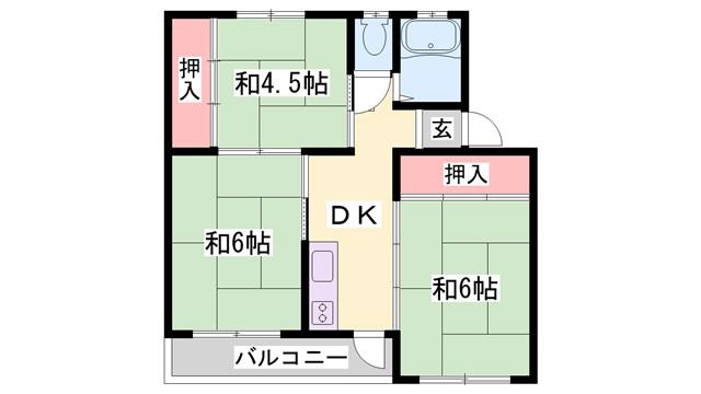 石守C-11(3K/1階)の間取り写真