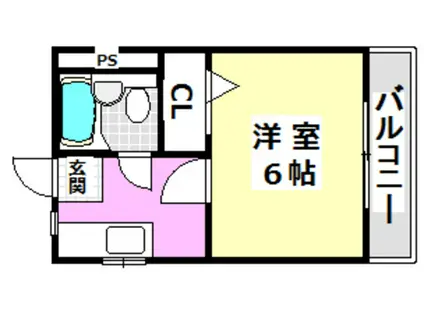 リュイール樋口(1K/2階)の間取り写真
