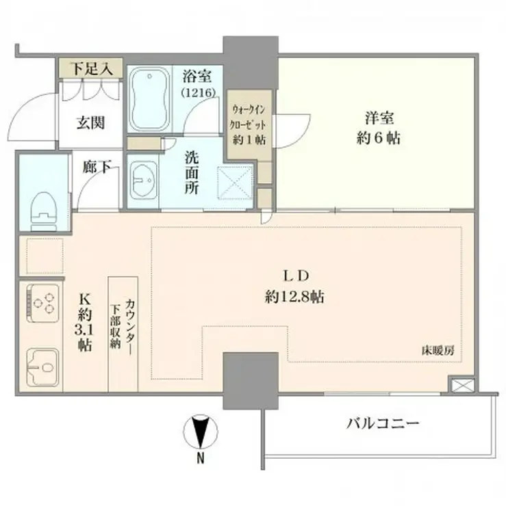 クレストタワー品川シーサイド 2階階 間取り