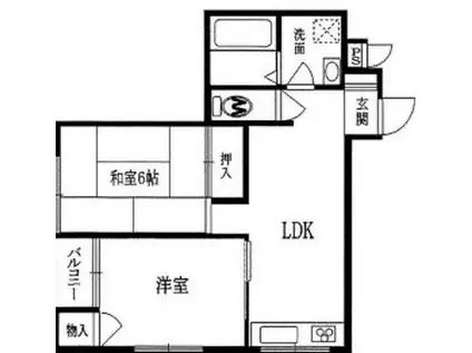 アーバンステージ生瀬(2LDK/1階)の間取り写真