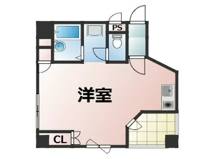 アビタ小橋(ワンルーム/2階)の間取り写真