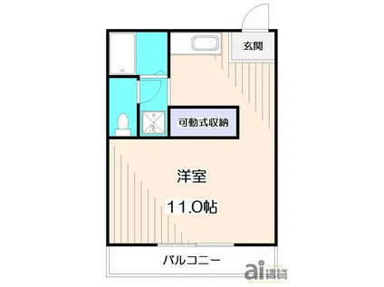 土屋マンション(ワンルーム/3階)の間取り写真