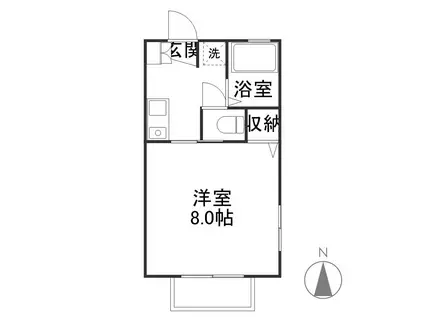 コーポサクラメント(1K/1階)の間取り写真