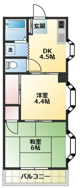 プロスパー宮西 3階階 間取り