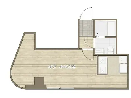 第2荒野ビル(ワンルーム/2階)の間取り写真