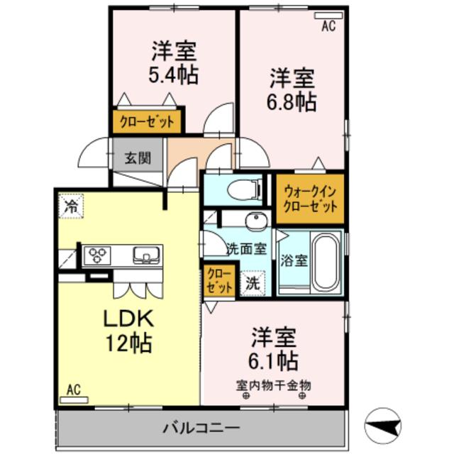 エスペランサIV(3LDK/2階)の間取り写真