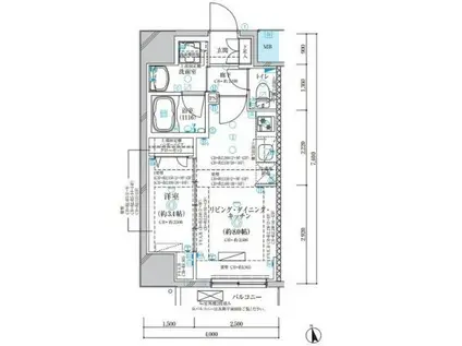 ディアレイシャス名古屋浄心(1LDK/4階)の間取り写真