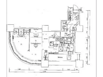 東京ツインパークスライトウィング(1LDK/9階)の間取り写真