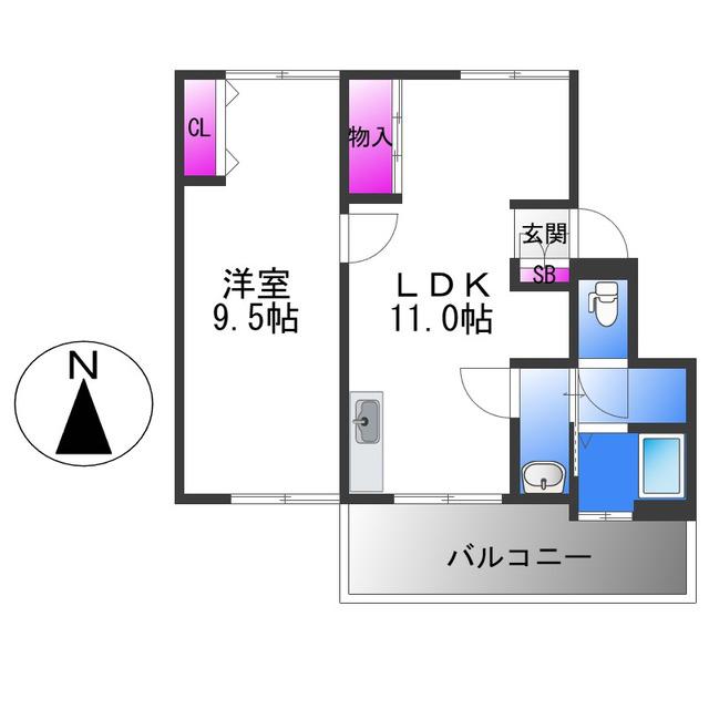 伊藤マンション(1LDK/2階)の間取り写真