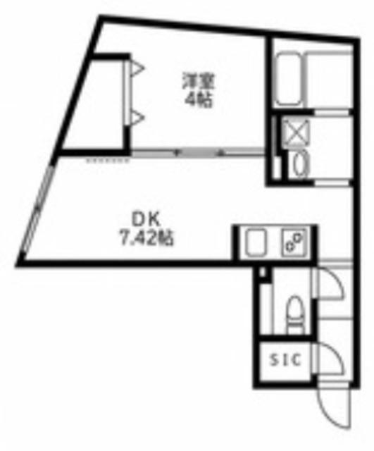 U RESIDENCE武蔵小山(1DK/3階)の間取り写真