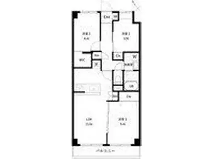 PARK MODERN西葛西(3LDK/5階)の間取り写真
