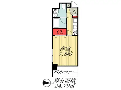 Sフォート船橋本町(1K/3階)の間取り写真