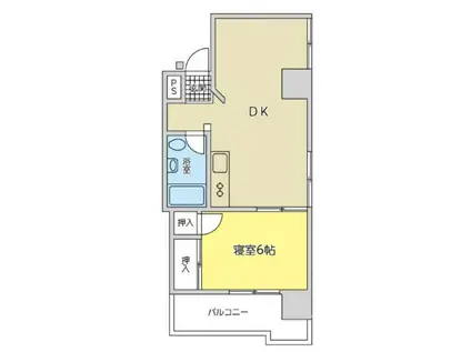 パラスト品川(1LDK/10階)の間取り写真