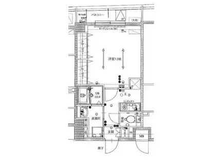 EL VIENT RIDE KAMINAKAZATO(1K/1階)の間取り写真