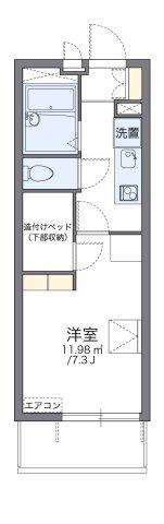 レオパレス愛(1K/1階)の間取り写真