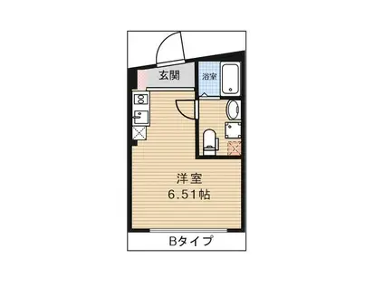 すすむテラス金町(ワンルーム/1階)の間取り写真