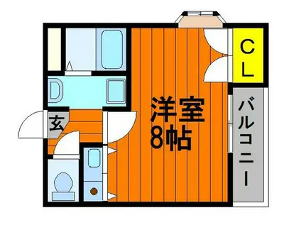 パルミラ 浜(ワンルーム/4階)の間取り写真