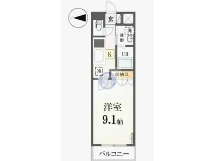 エクセルコートマハタギ(1K/1階)の間取り写真