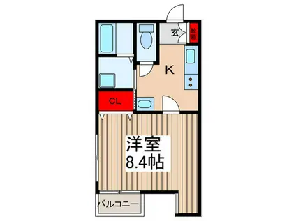 プレシャス浦和(1K/2階)の間取り写真