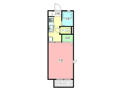 グランピア16(1K/2階)の間取り写真