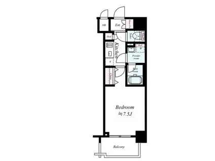 RISING PLACE 北千住(1K/3階)の間取り写真