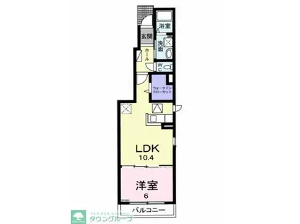 アリエッタ(1LDK/1階)の間取り写真