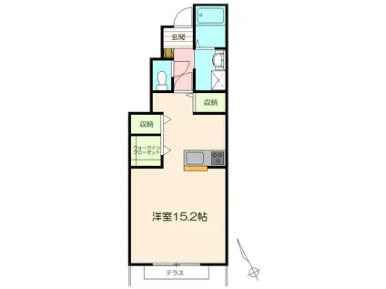 エクセル寿(ワンルーム/1階)の間取り写真